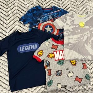 Boys lot of size 6,7, 6/7 tees super hero and sports